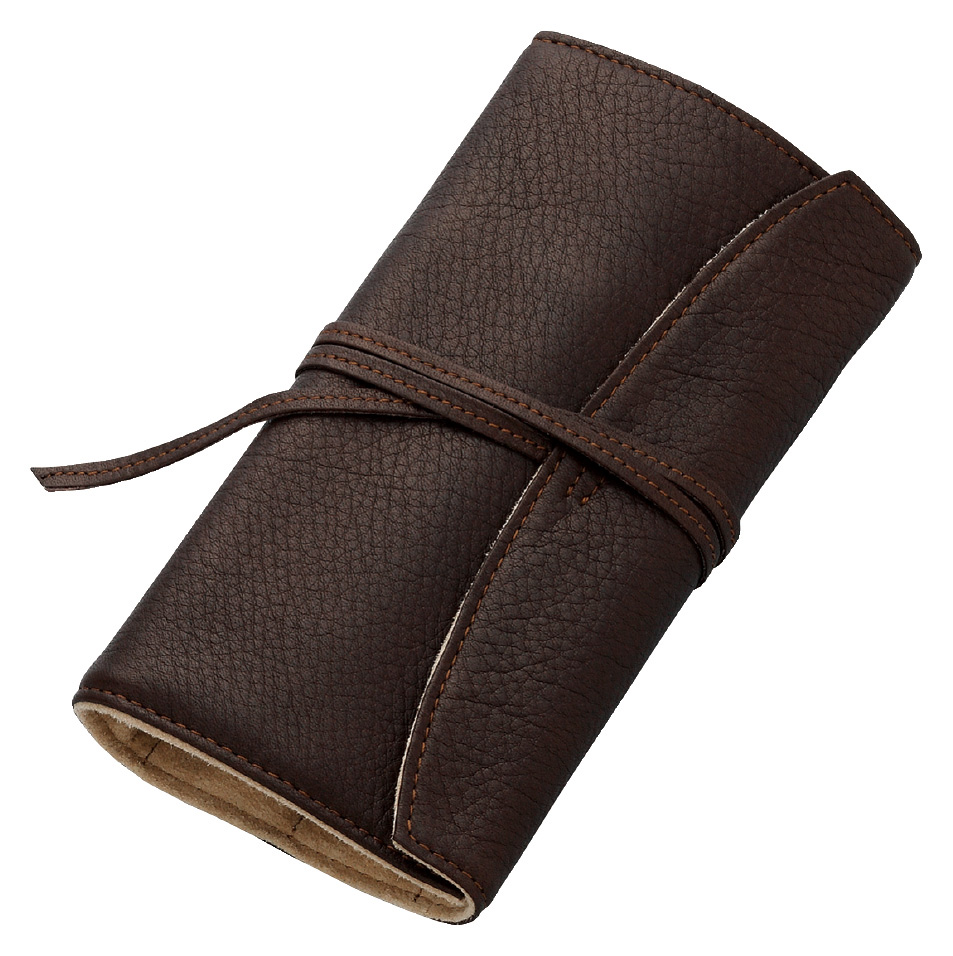 Pilot Pensemble Leather Pen Case Brown (Fivefold) - Penetui / Pen